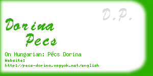 dorina pecs business card