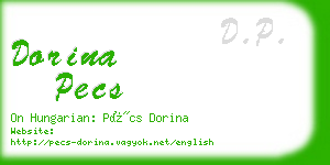 dorina pecs business card